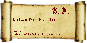 Waldapfel Martin névjegykártya